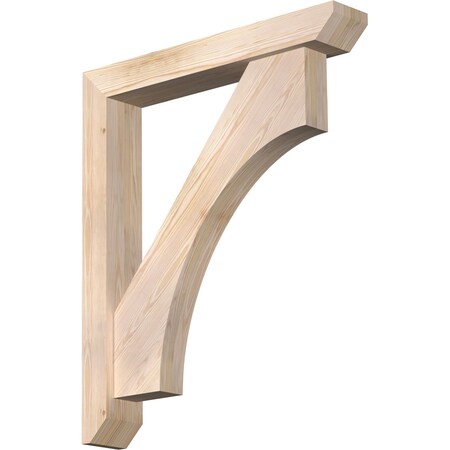 Ekena Millwork Westlake Slat Smooth Bracket w/ Offset Brace, Douglas Fir, 5 1/2"W x 34"D x 40"H BKT0604X34X40WTL06SDF